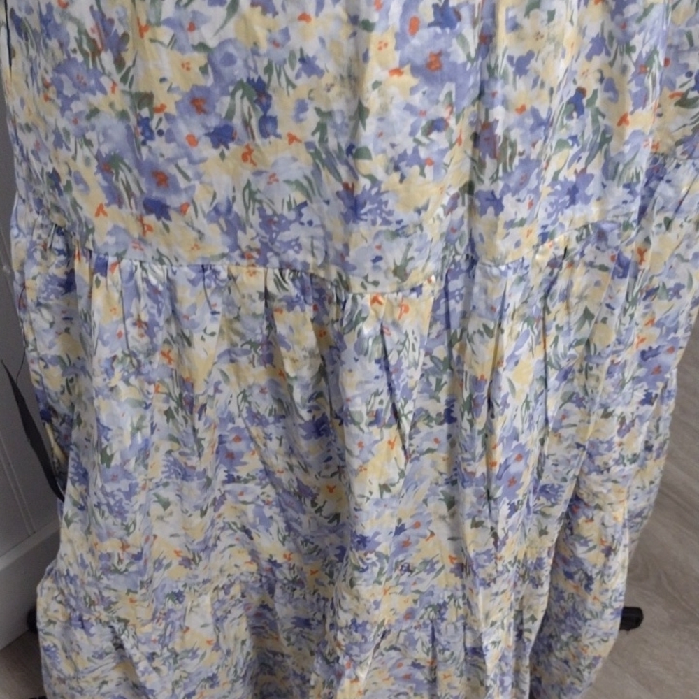 NEW Lulu's Blue and White Ruffled Tiered Maxi Dress - Picture 10 of 16